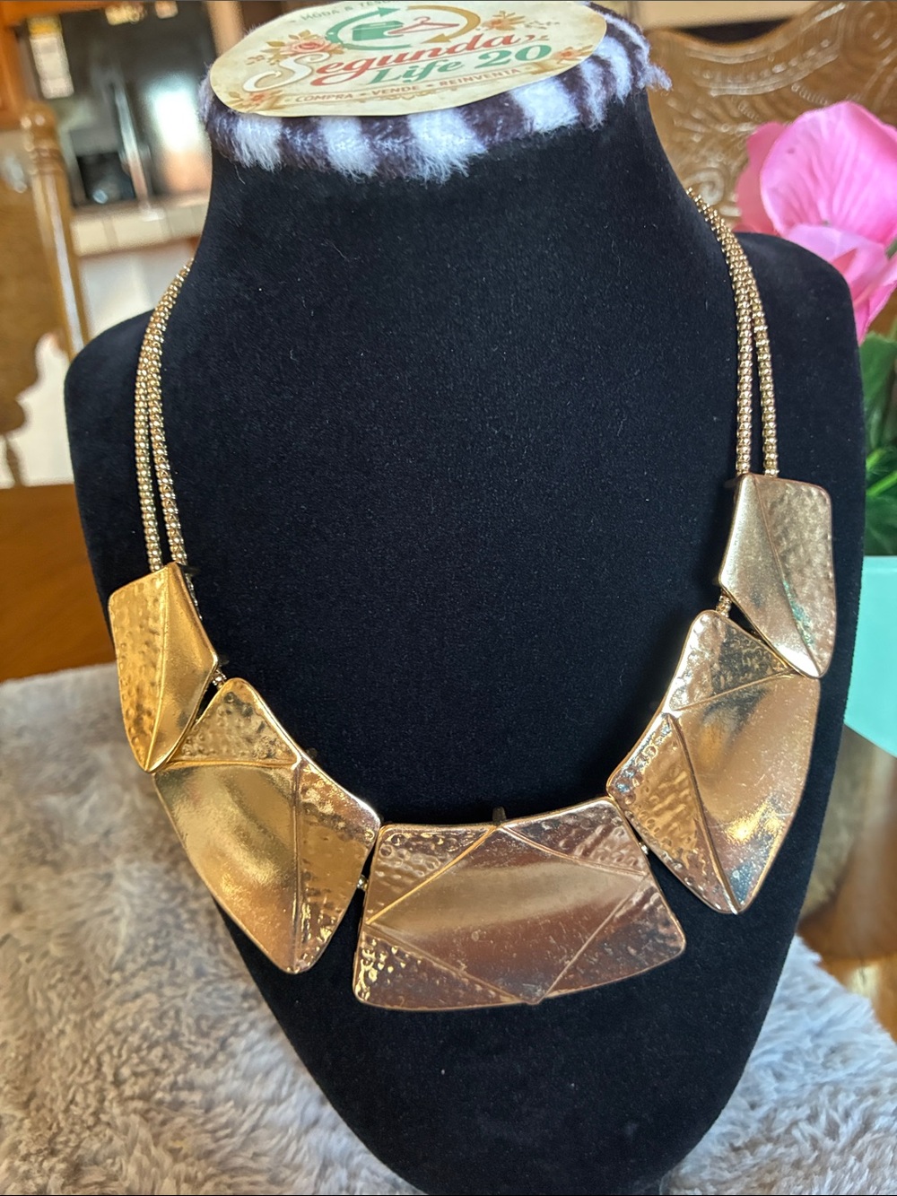 Gold Statement Geometric Necklace - Women Jewelry